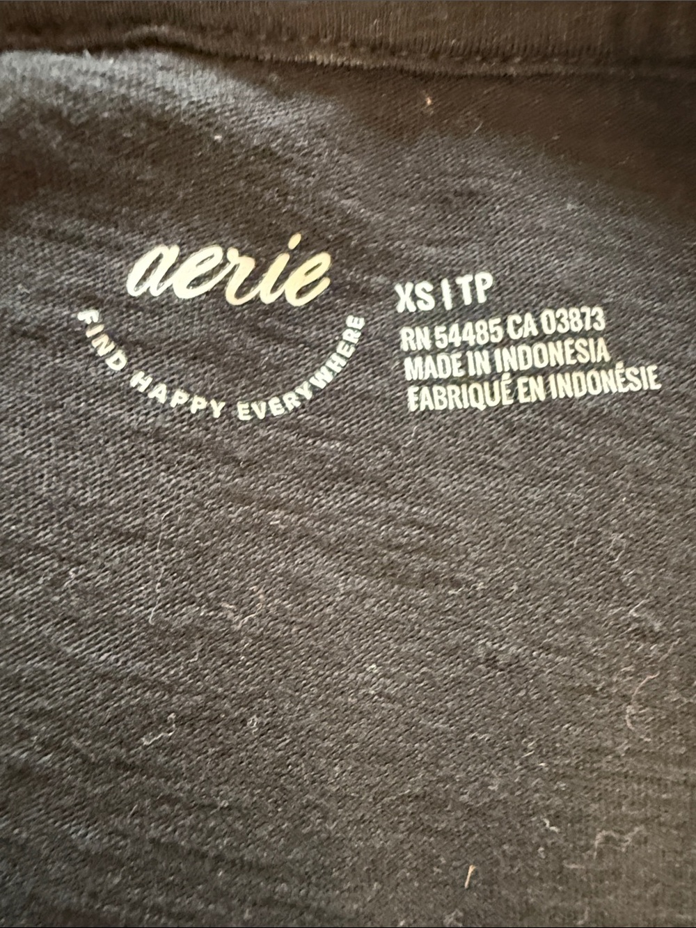 aerie Black Scoop Neck Pocket Tee - Short Sleeve - Picture 3 of 3